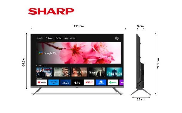 TV LED SHARP 50" 4T-C50FL6L OUTLET
